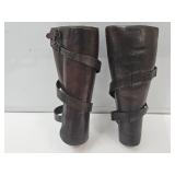 Antique WWI Leather Gaithers, From Boots #22