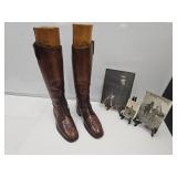 WW1 Field Boots W His Pictures & Wood Boot Forms