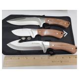 New Hunting Filet Knives 3 Piece with Sheath