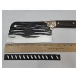 New 11" Cleaver W Wood Handle