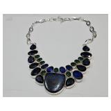 Emerald & LC Sapphire & Blue Lapis Necklace