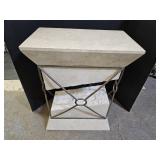 MCM Marble Stone Side Table 21 x 12 x 28.5" high