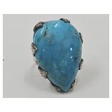 Sterling Silver Size 5.5 Turquoise  JTV Ring