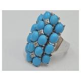 Sterling Silver Sleeping Beauty Turquoise SZ5