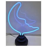 Neon Moon Sign 16.5" H