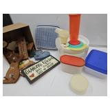 Wood Signs, Tupperware, +