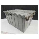 Gray Scissor Lid Tote