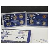 1999 US Mint Proof Set Coins