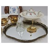 Beautiful Germany Teapot, Dresser Tray, Swan +