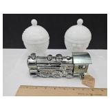 Avon Deep Woods Train & 2 Candy Dishes