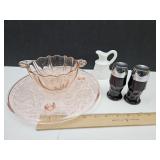 Ruby Red Shakers Milk GlassCruet Pink Depression+