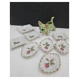 Small Cat Planter & Japan Trinket Dishes