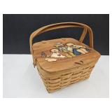 Longaberger Pie Basket w/Riser 12" H