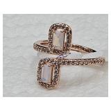 10KG over Sterling Silver Moonstone Ring Sz 9