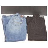 BKE Jeans 38L & Levi 38x36 Black Jeans