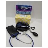 Blood Pressure Monitor , Stethescope & Kleenex