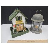 Bird Feeder & Candle Lantern 9"-9.5" H