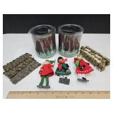 Dept. 56 Accessories & 3 Christmas Dolls