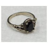 Black Onyx Ring Sz 8