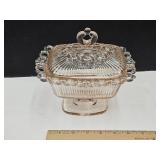 Indiana Glass Wedding Box Lidded Dish