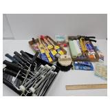 NICE Lot of Paint Supplies, Brushes, Pans , Caulk