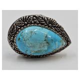925 Silver Turquoise  Ring JVC SZ 6