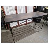 Sofa Table Metal w Tile Style Top 48 x 18 x 29" h
