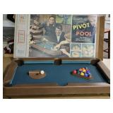 Vintage Pivot Pool Table Top Game with Box