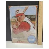 NEW Pete Rose Card Metal Sign 8" x 12"