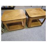 2 Wood Side Tables 26 x 22 x 21"
