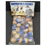 NOS Hopalong Cassidy 5 Cent Marbles Sealed