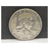 1952  Silver  Franklin  Half Dollar Coin