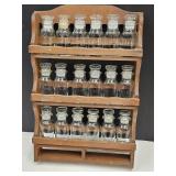 Spice Jars with Display Rack  11" x 16.5"
