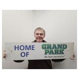 Metal Sign 9 x 36" GRAND HOME  PARK