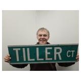 Metal Sign TILLER CT 30 x 9" 2 Sided