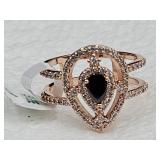 10KG over Jewelers Bronze Topaz & Spinel Ring Sz 8