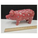 Ceramic Piggy Bank w/Jewels 11" L