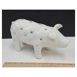 Ceramic Piggy Bank w/Jewels11" L