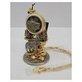 Dansbury Mint Pocket Watch w Dispplay Need Battery