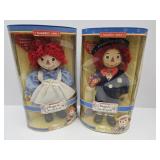 Raggedy Ann & Andy Dolls in Boxes 15" High
