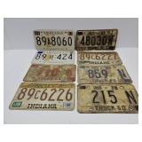 Vintage Indiana License Plates