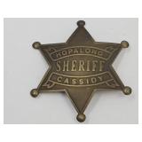 VTG Hopalong  Full Size Toy Sheriff Metal  Badge