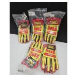 5 NEW Pair XL Ringer MECHANIC Work Gloves