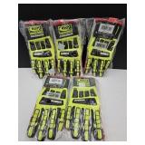 5 NEW Pair MED  Ringer MECHANIC Work Gloves