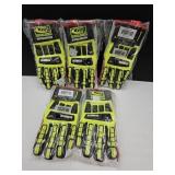 5 NEW Pair MED  Ringer MECHANIC Work Gloves