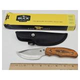 NIB Buck 8" Wood Handle Knife w Sheath