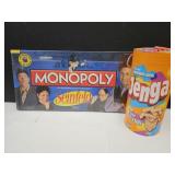 New Sealed Monopoly SEINFIELD& JENGA Game