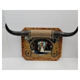 Bull Horns 34" W  Mounted With Western Decor
