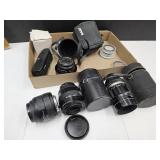 Lot of Camera Lens Petri,Minolta, Olympus+