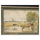Antique Framed Art See Name 14"x9 3/4"